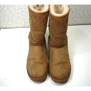 UGG Tan Australia Classic sz 8 MidCalf Boots s/n 3178